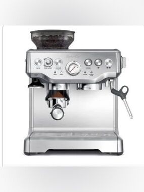 Breville Silver Espresso Machine with Built-In Grinder